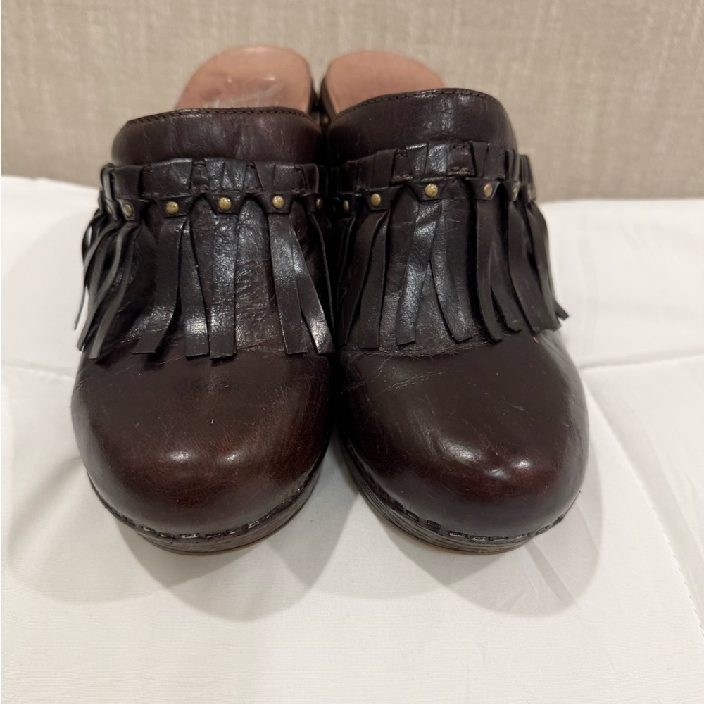 Dansko Deni Mule Women’s Size 37 (US 6.5–7) Chocolate Brown Full Grain Leather - Picture 3 of 7